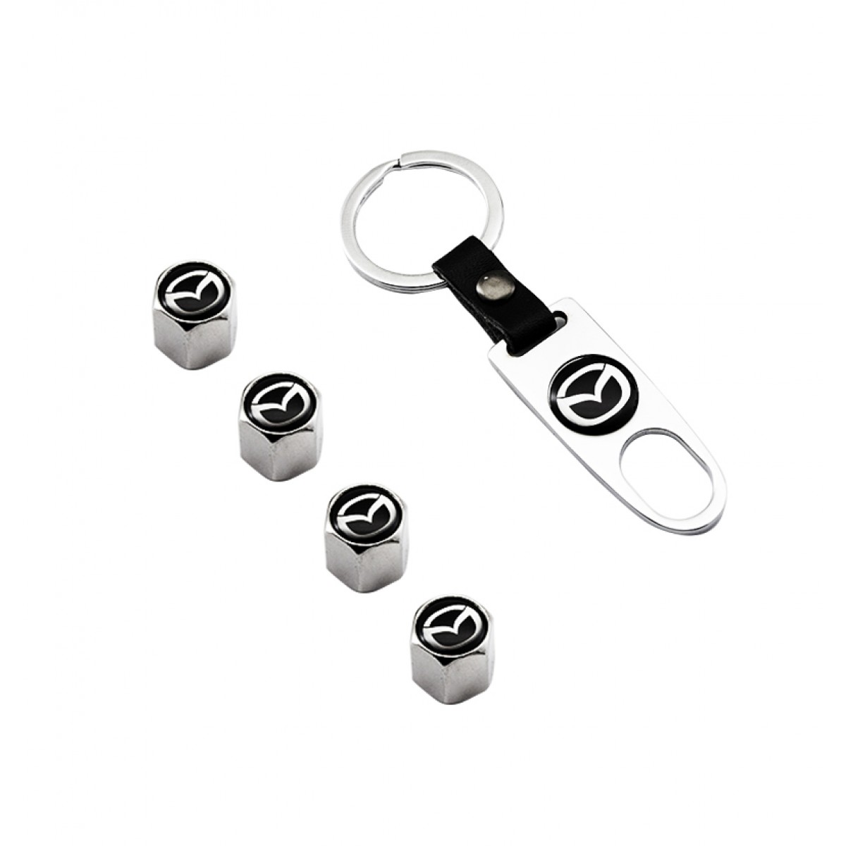 Mazda Tire Valve Caps With Keyholder